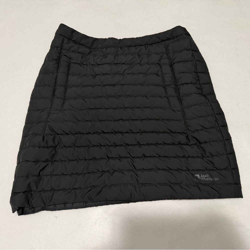 Women's Small Jack Wolfskin Quilted Icegaurd Skirt Winter Bum Warmer Black